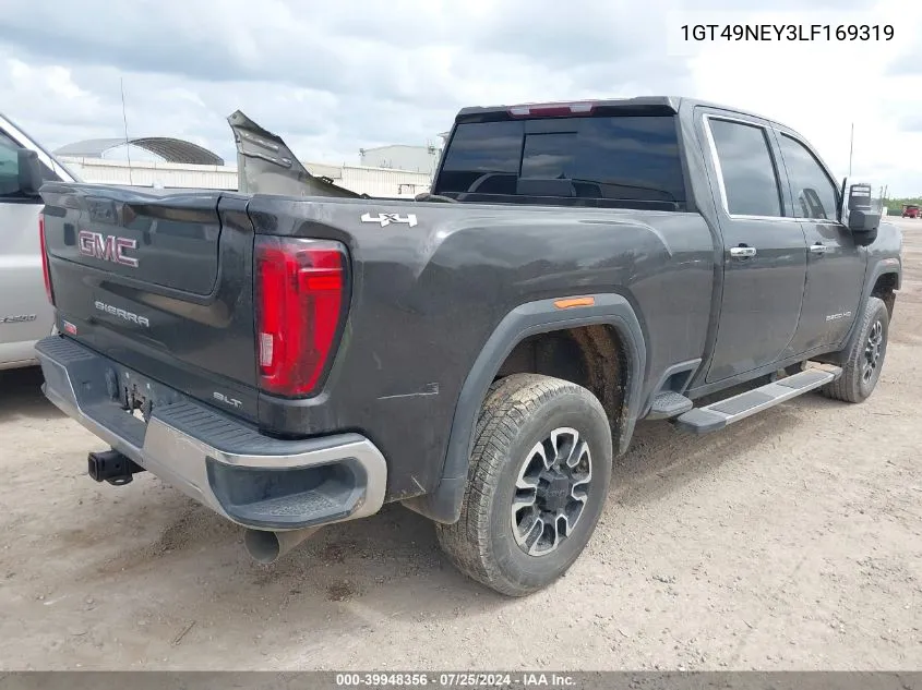 2020 GMC Sierra 2500Hd 4Wd Standard Bed Slt VIN: 1GT49NEY3LF169319 Lot: 39948356