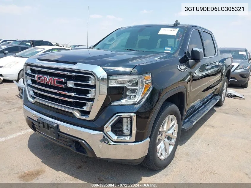 2020 GMC Sierra 1500 4Wd Short Box Slt VIN: 3GTU9DED6LG305321 Lot: 39958845