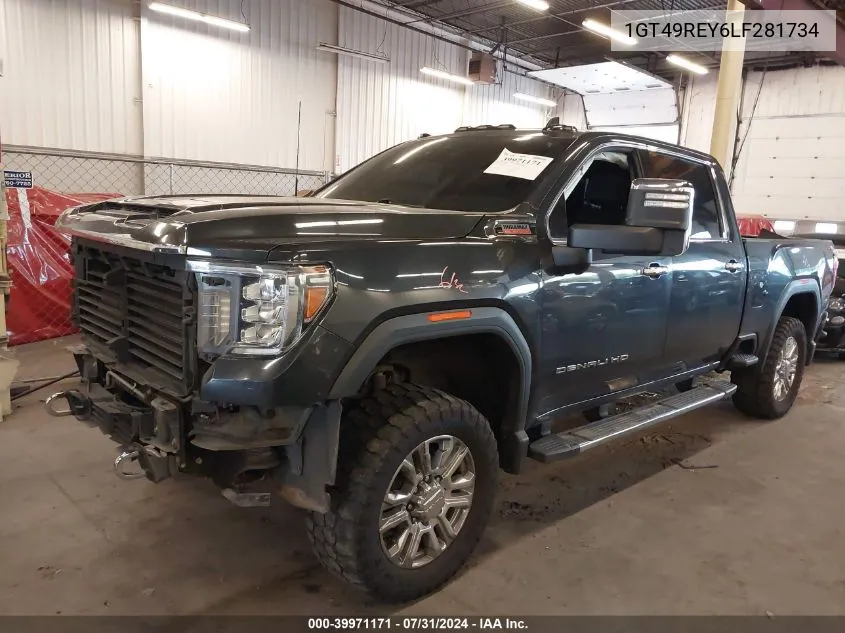 2020 GMC Sierra 2500Hd 4Wd Standard Bed Denali VIN: 1GT49REY6LF281734 Lot: 39971171