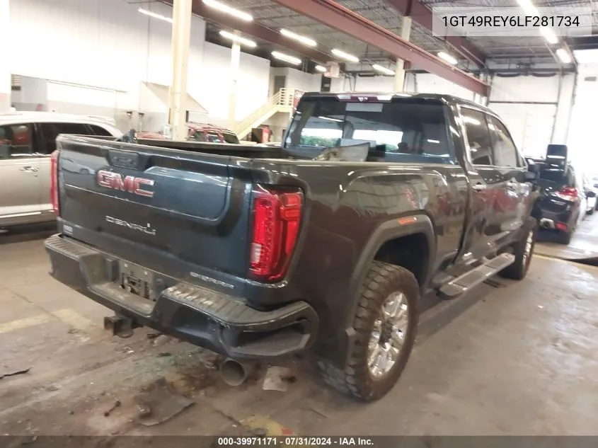 2020 GMC Sierra 2500Hd 4Wd Standard Bed Denali VIN: 1GT49REY6LF281734 Lot: 39971171