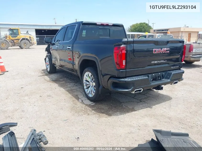 2020 GMC Sierra 1500 4Wd Short Box Denali VIN: 1GTU9FEL9LZ293104 Lot: 40000283