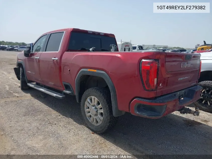 2020 GMC Sierra 2500Hd 4Wd Standard Bed Denali VIN: 1GT49REY2LF279382 Lot: 40002446