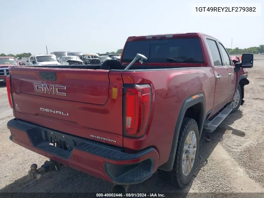 2020 GMC Sierra 2500Hd 4Wd Standard Bed Denali VIN: 1GT49REY2LF279382 Lot: 40002446