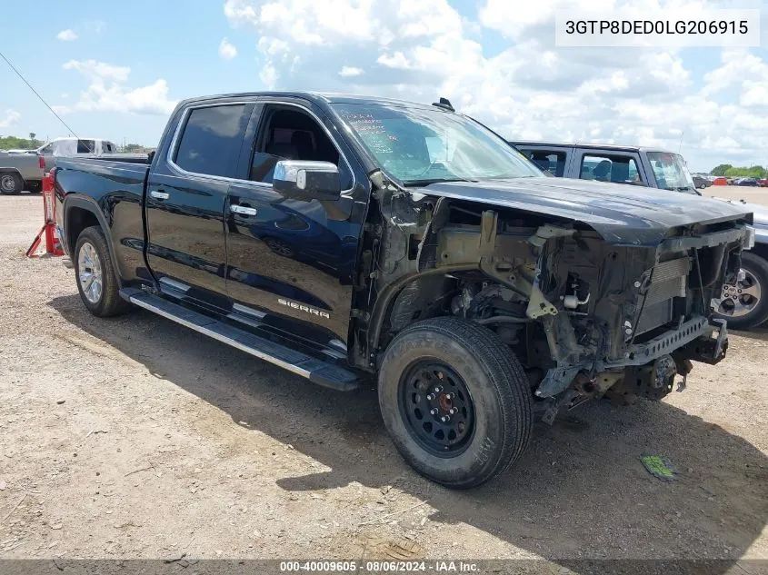 2020 GMC Sierra 1500 2Wd Standard Box Slt VIN: 3GTP8DED0LG206915 Lot: 40009605