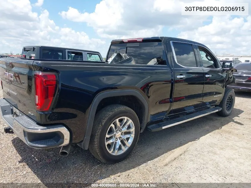 2020 GMC Sierra 1500 2Wd Standard Box Slt VIN: 3GTP8DED0LG206915 Lot: 40009605