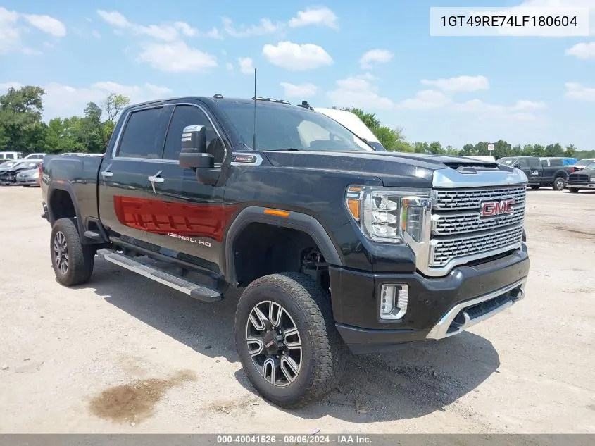 2020 GMC Sierra 2500Hd 4Wd Standard Bed Denali VIN: 1GT49RE74LF180604 Lot: 40041526