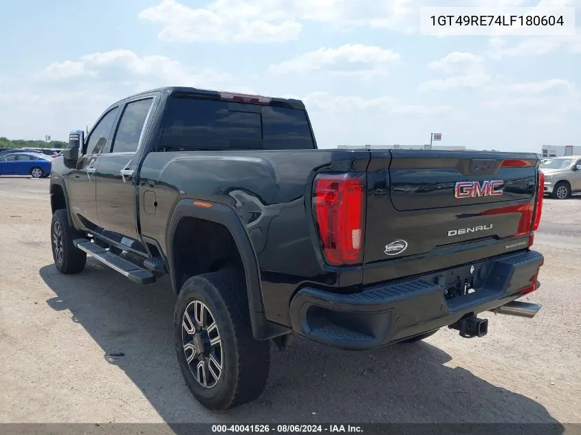 2020 GMC Sierra 2500Hd 4Wd Standard Bed Denali VIN: 1GT49RE74LF180604 Lot: 40041526