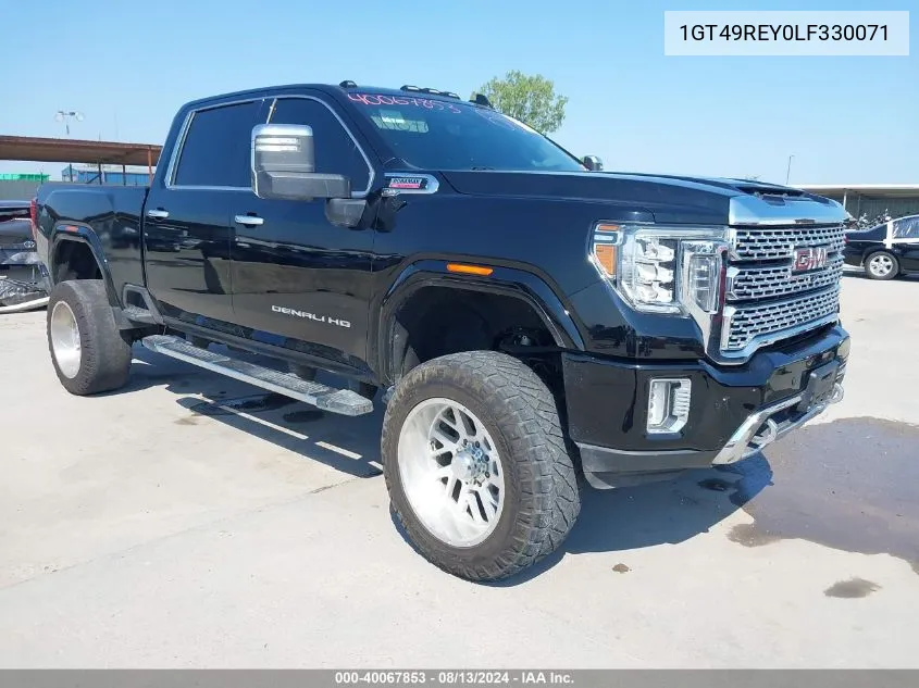 2020 GMC Sierra 2500Hd 4Wd Standard Bed Denali VIN: 1GT49REY0LF330071 Lot: 40067853