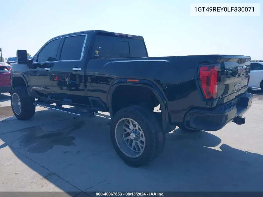 2020 GMC Sierra 2500Hd 4Wd Standard Bed Denali VIN: 1GT49REY0LF330071 Lot: 40067853