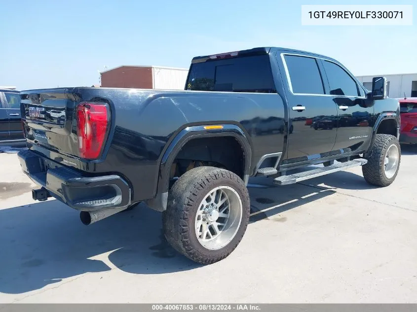 2020 GMC Sierra 2500Hd 4Wd Standard Bed Denali VIN: 1GT49REY0LF330071 Lot: 40067853