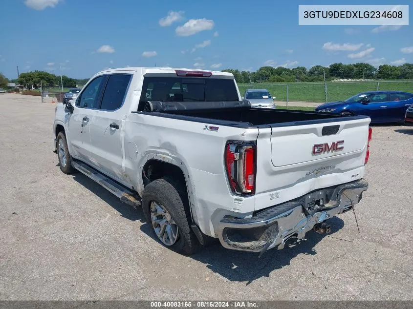 2020 GMC Sierra 1500 4Wd Short Box Slt VIN: 3GTU9DEDXLG234608 Lot: 40083165