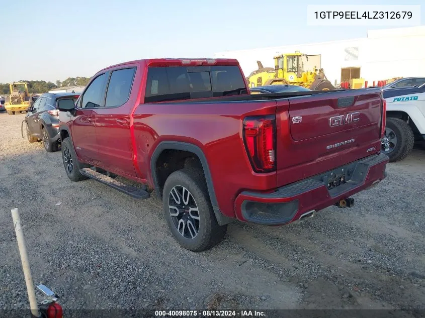 2020 GMC Sierra 1500 4Wd Short Box At4 VIN: 1GTP9EEL4LZ312679 Lot: 40098075