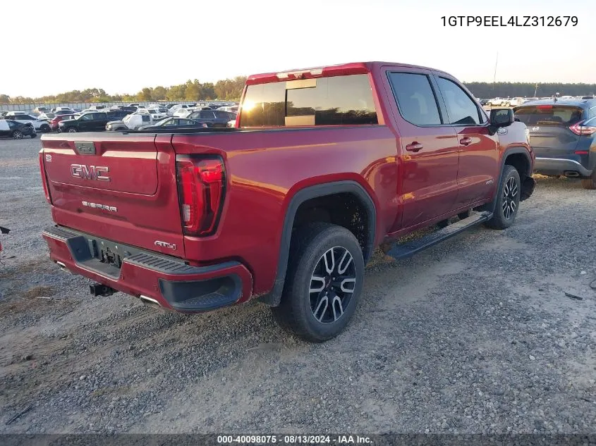 2020 GMC Sierra 1500 4Wd Short Box At4 VIN: 1GTP9EEL4LZ312679 Lot: 40098075