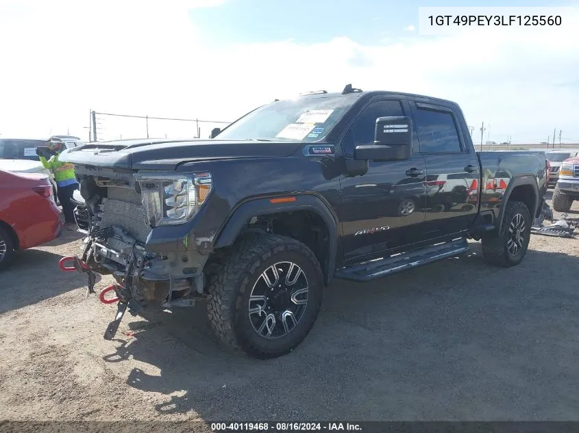 2020 GMC Sierra 2500Hd 4Wd Standard Bed At4 VIN: 1GT49PEY3LF125560 Lot: 40119468