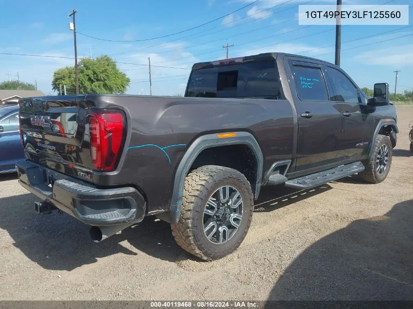 2020 GMC Sierra 2500Hd 4Wd Standard Bed At4 VIN: 1GT49PEY3LF125560 Lot: 40119468