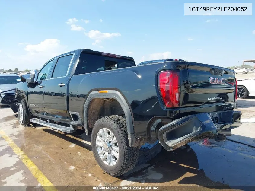 2020 GMC Sierra 2500Hd 4Wd Standard Bed Denali VIN: 1GT49REY2LF204052 Lot: 40143427