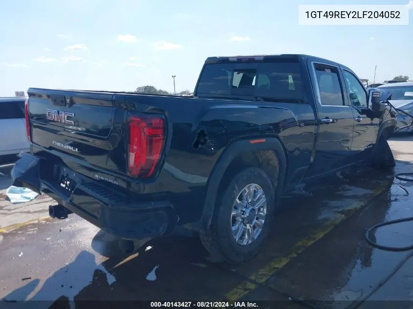 2020 GMC Sierra 2500Hd 4Wd Standard Bed Denali VIN: 1GT49REY2LF204052 Lot: 40143427