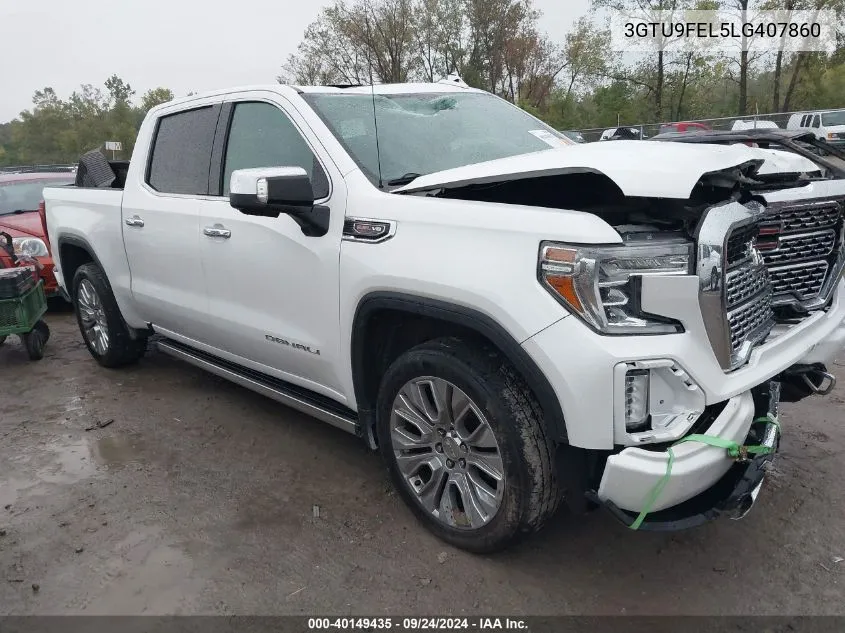 2020 GMC Sierra 1500 4Wd Short Box Denali VIN: 3GTU9FEL5LG407860 Lot: 40149435