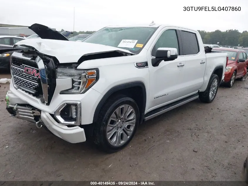 2020 GMC Sierra 1500 4Wd Short Box Denali VIN: 3GTU9FEL5LG407860 Lot: 40149435