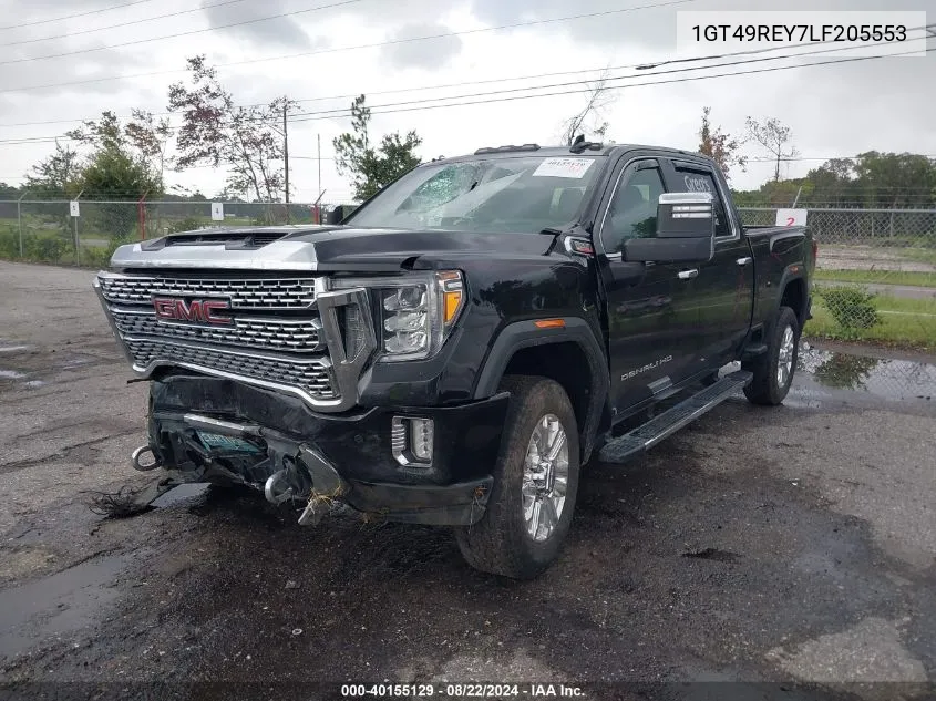 2020 GMC Sierra 2500Hd 4Wd Standard Bed Denali VIN: 1GT49REY7LF205553 Lot: 40155129