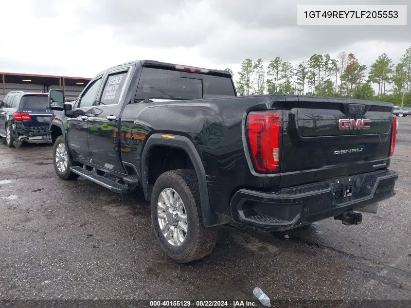 2020 GMC Sierra 2500Hd 4Wd Standard Bed Denali VIN: 1GT49REY7LF205553 Lot: 40155129