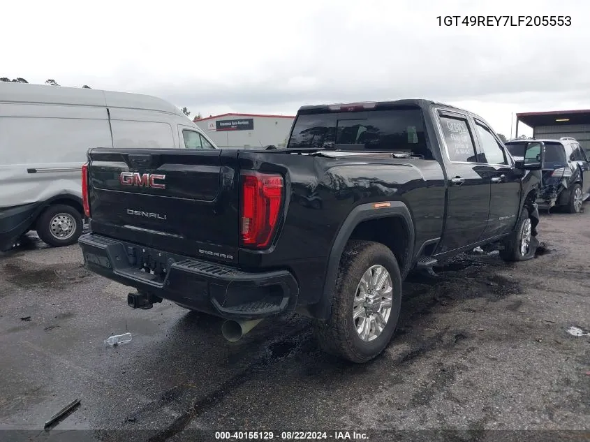 2020 GMC Sierra 2500Hd 4Wd Standard Bed Denali VIN: 1GT49REY7LF205553 Lot: 40155129