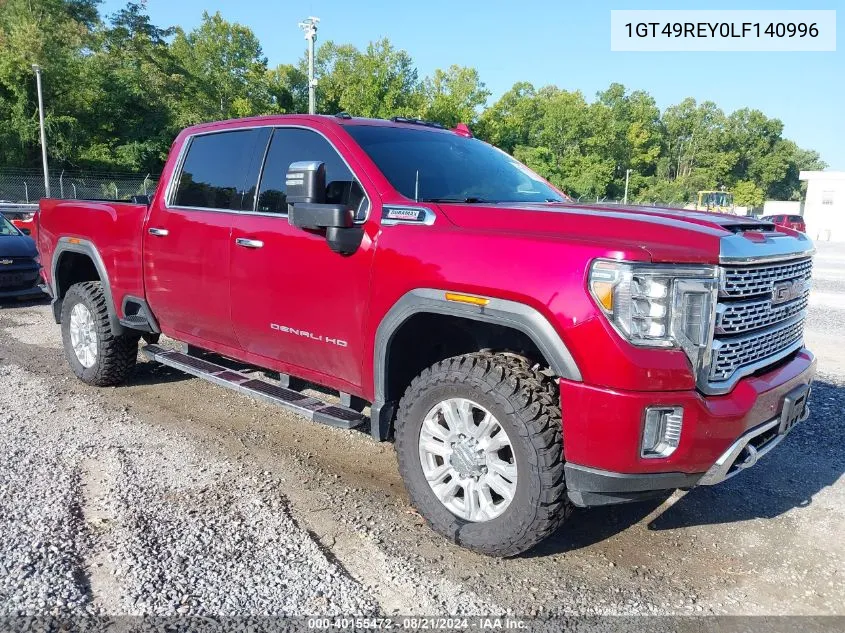 2020 GMC Sierra 2500Hd 4Wd Standard Bed Denali VIN: 1GT49REY0LF140996 Lot: 40155472