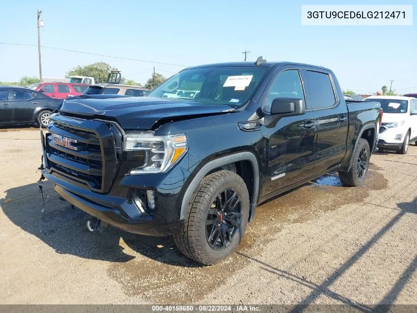 2020 GMC Sierra 1500 4Wd Short Box Elevation VIN: 3GTU9CED6LG212471 Lot: 40158650