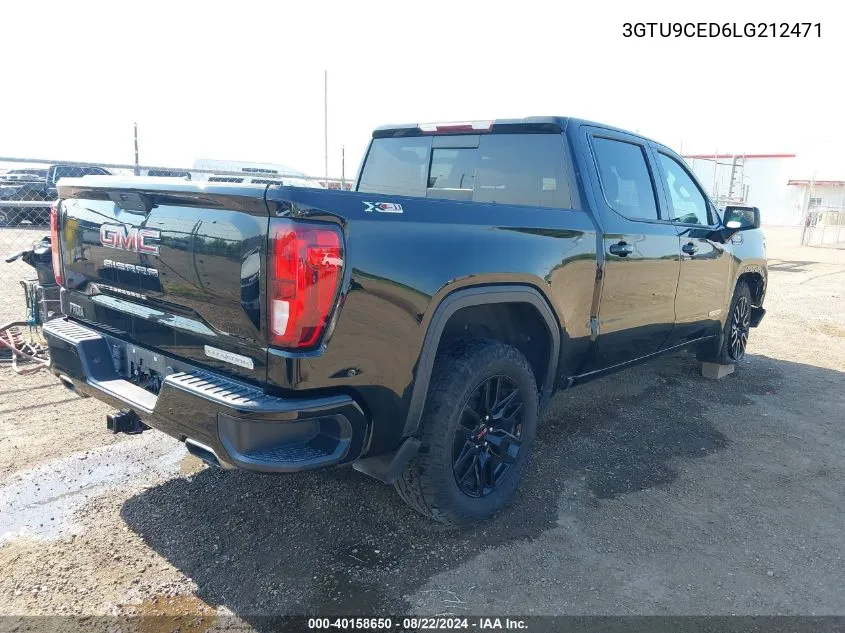 2020 GMC Sierra 1500 4Wd Short Box Elevation VIN: 3GTU9CED6LG212471 Lot: 40158650