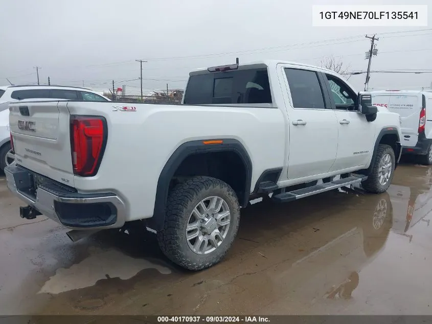 2020 GMC Sierra 2500Hd 4Wd Standard Bed Slt VIN: 1GT49NE70LF135541 Lot: 40170937