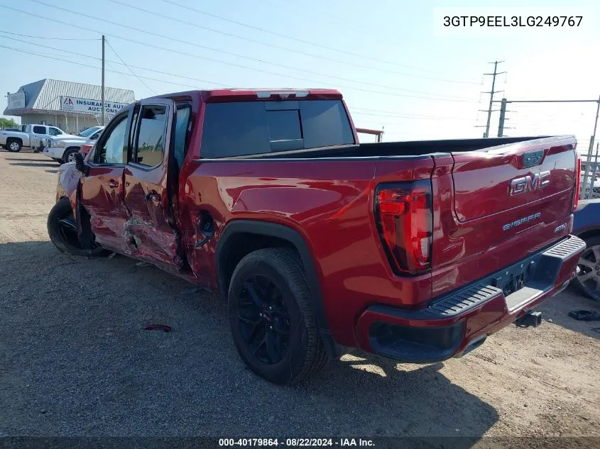 2020 GMC Sierra 1500 VIN: 3GTP9EEL3LG249767 Lot: 40179864