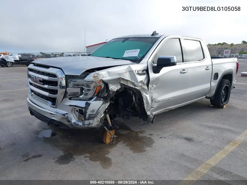 2020 GMC Sierra 1500 4Wd Short Box Sle VIN: 3GTU9BED8LG105058 Lot: 40210505