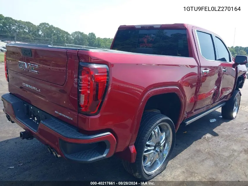 2020 GMC Sierra 1500 4Wd Short Box Denali/4Wd Standard Box Denali VIN: 1GTU9FEL0LZ270164 Lot: 40217661