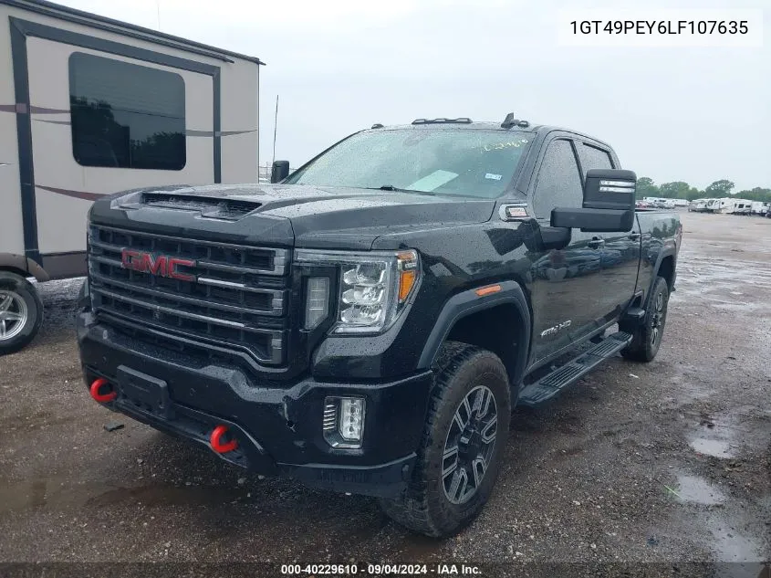 2020 GMC Sierra 2500Hd 4Wd Standard Bed At4 VIN: 1GT49PEY6LF107635 Lot: 40229610