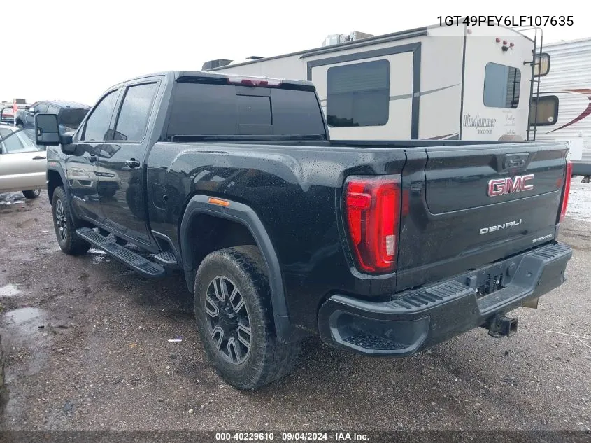 2020 GMC Sierra 2500Hd 4Wd Standard Bed At4 VIN: 1GT49PEY6LF107635 Lot: 40229610