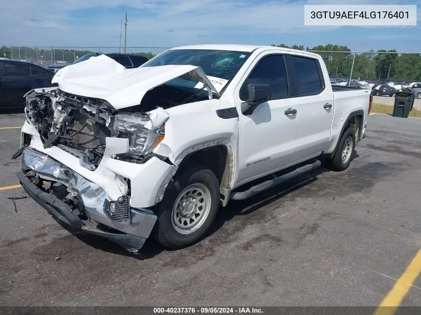 2020 GMC Sierra K1500 VIN: 3GTU9AEF4LG176401 Lot: 40237376