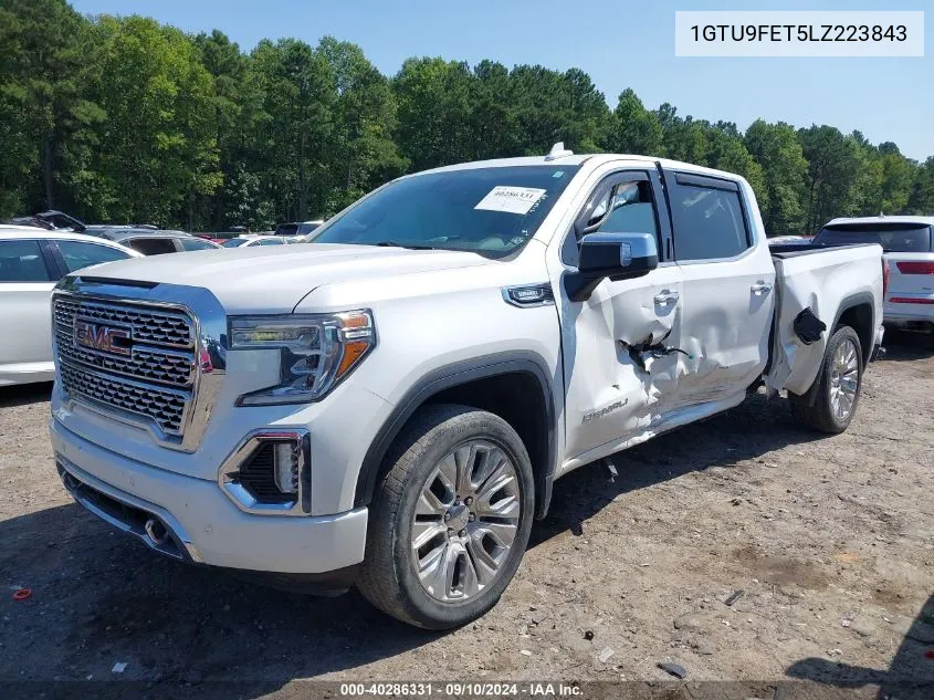 2020 GMC Sierra K1500 Denali VIN: 1GTU9FET5LZ223843 Lot: 40286331