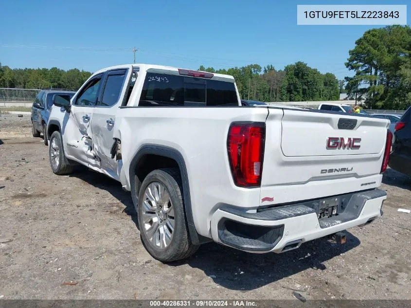 2020 GMC Sierra K1500 Denali VIN: 1GTU9FET5LZ223843 Lot: 40286331