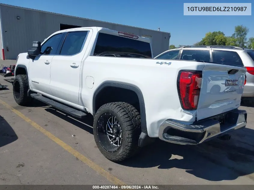 2020 GMC Sierra 1500 4Wd Short Box Sle/4Wd Standard Box Sle VIN: 1GTU9BED6LZ210987 Lot: 40287464