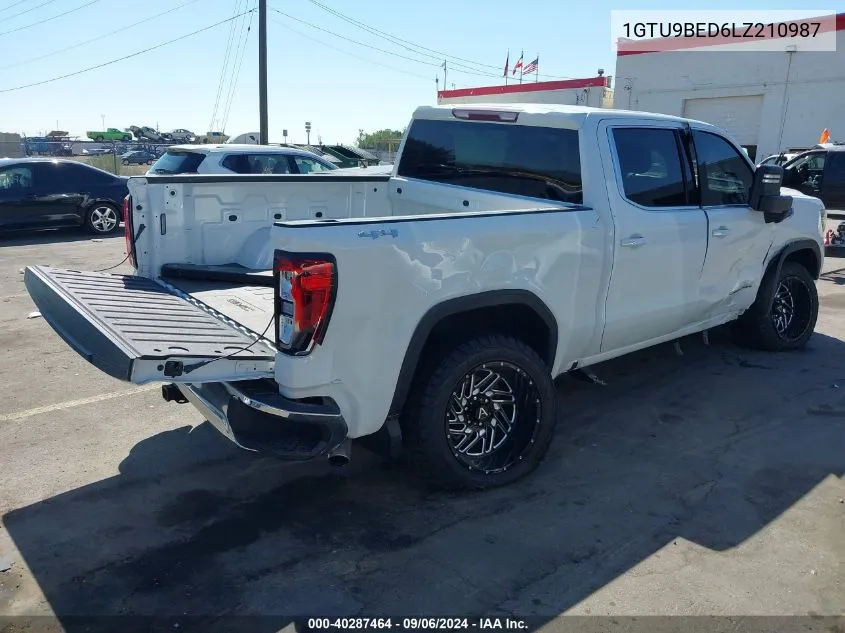 2020 GMC Sierra 1500 4Wd Short Box Sle/4Wd Standard Box Sle VIN: 1GTU9BED6LZ210987 Lot: 40287464