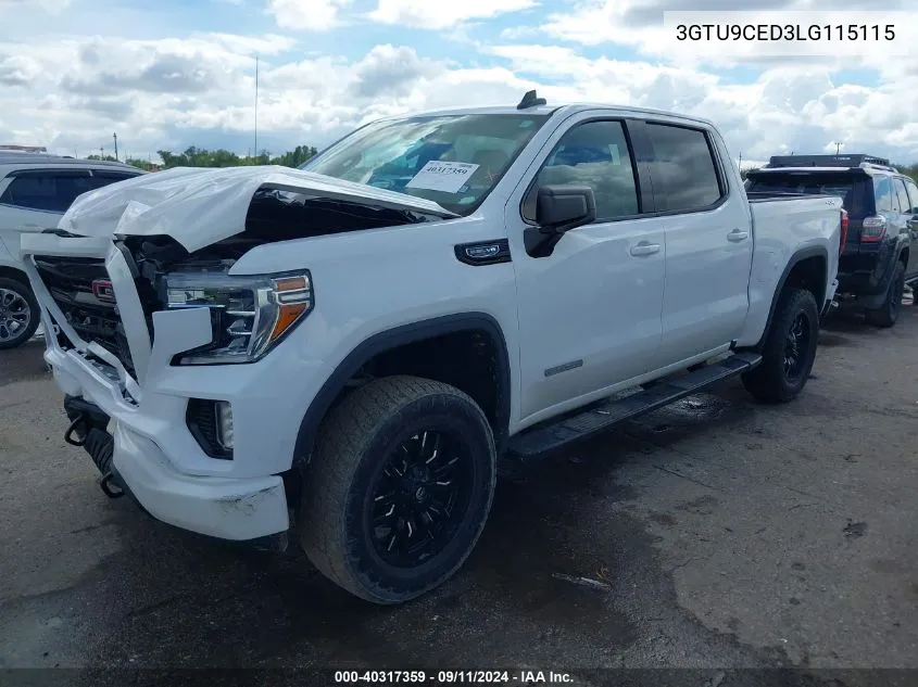 3GTU9CED3LG115115 2020 GMC Sierra 1500 4Wd Short Box Elevation