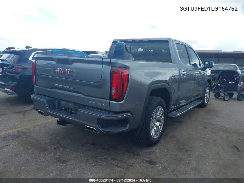 2020 GMC Sierra 1500 4Wd Short Box Denali VIN: 3GTU9FED1LG164752 Lot: 40329174