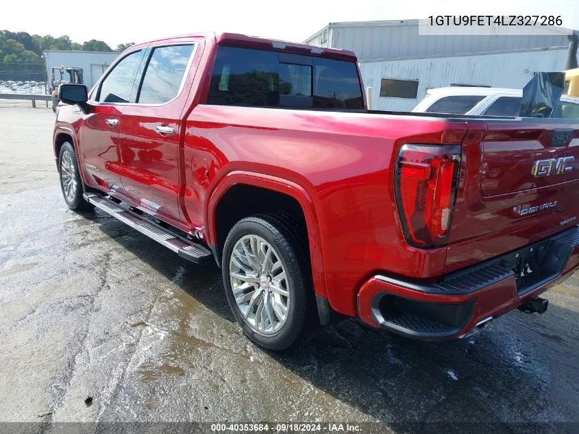 2020 GMC Sierra 1500 4Wd Short Box Denali VIN: 1GTU9FET4LZ327286 Lot: 40353684