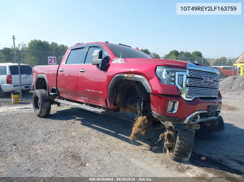 2020 GMC Sierra 2500Hd 4Wd Standard Bed Denali VIN: 1GT49REY2LF163759 Lot: 40354404