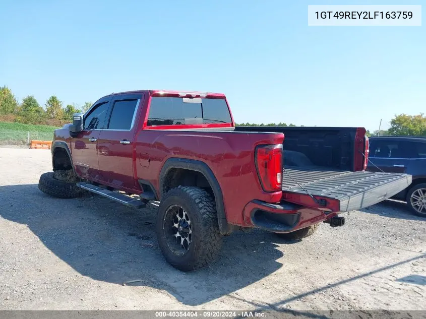 2020 GMC Sierra 2500Hd 4Wd Standard Bed Denali VIN: 1GT49REY2LF163759 Lot: 40354404