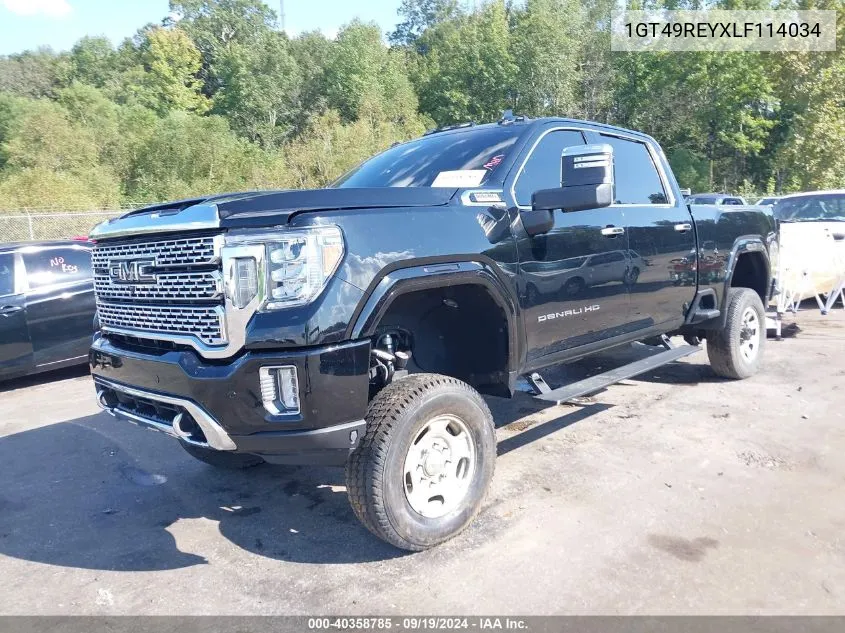 2020 GMC Sierra 2500Hd 4Wd Standard Bed Denali VIN: 1GT49REYXLF114034 Lot: 40358785