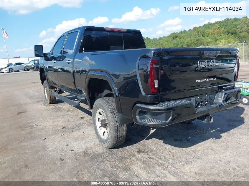 2020 GMC Sierra 2500Hd 4Wd Standard Bed Denali VIN: 1GT49REYXLF114034 Lot: 40358785