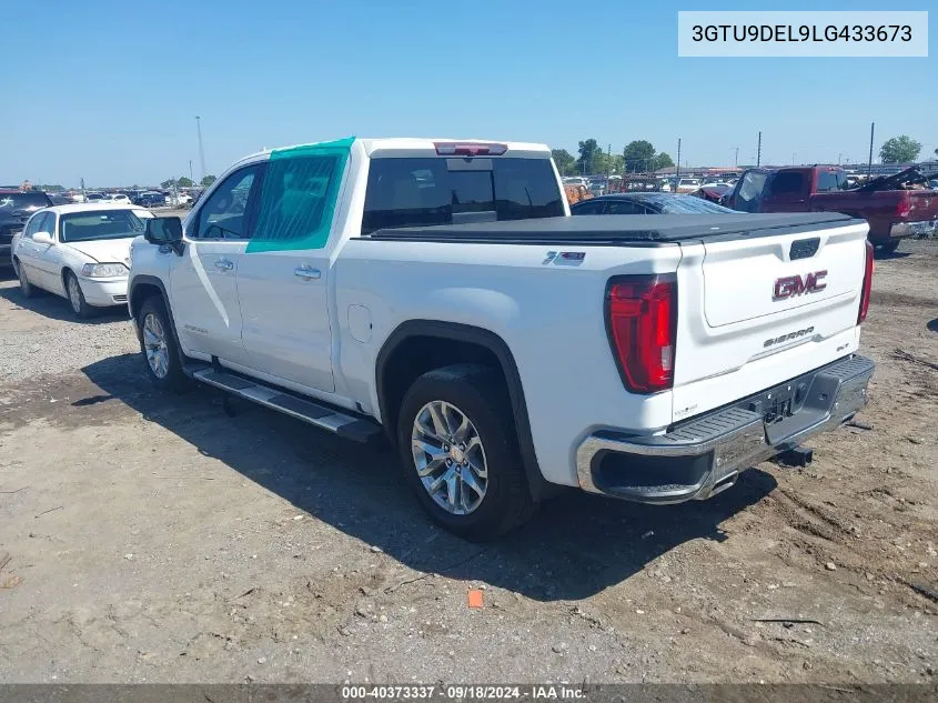 2020 GMC Sierra 1500 4Wd Short Box Slt VIN: 3GTU9DEL9LG433673 Lot: 40373337