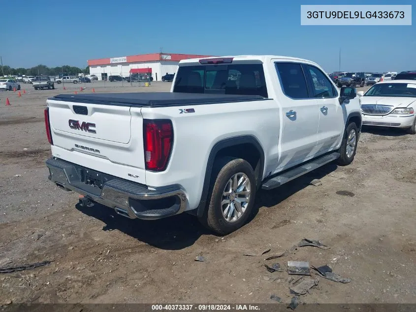 2020 GMC Sierra 1500 4Wd Short Box Slt VIN: 3GTU9DEL9LG433673 Lot: 40373337