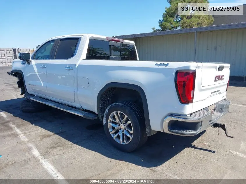 2020 GMC Sierra 1500 4Wd Standard Box Slt VIN: 3GTU9DET7LG276905 Lot: 40385004